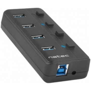 NATEC HUB USB 3.0 MANTIS 2 4-PORTS WITH SWITCH+POW