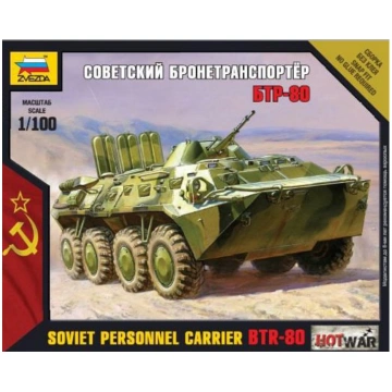 1:100 Zvezda 7401 - BTR 80 padomju bruņutransporti
