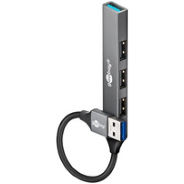 Goobay Slim 4-Port USB Hub USB-A to USB-A 5 Gbit/s