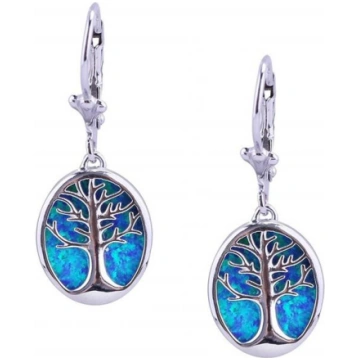 Fashion Tree Of Life Long Dangle Drop Auskari Siev