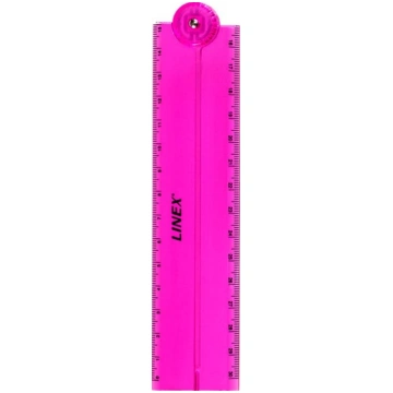 Lineāls LINEX Folden 15/30 cm, rozā