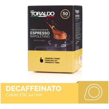 Cialde caffè 44 mm Toraldo Miscela Decaffeinato
