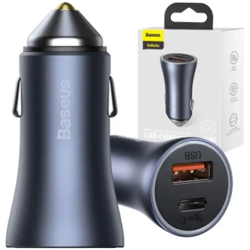 Baseus Golden Contactor Pro ātra auto lādētājs USB
