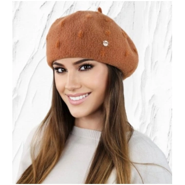 Kamea sieviešu berete LINDA*03, camel/rudy, Univer