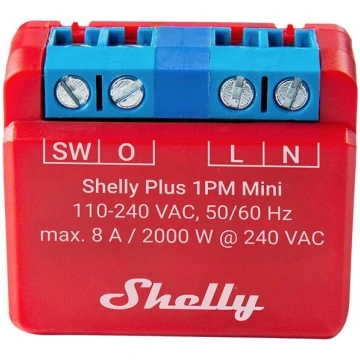 Viedā Wi-Fi Bluetooth relejs Shelly PLUS 1PM Mini