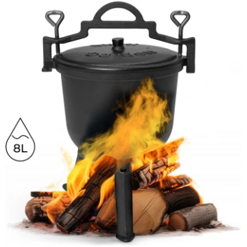 Multigarden VK8L BLACK čuguna katls ugunskuram, 8L