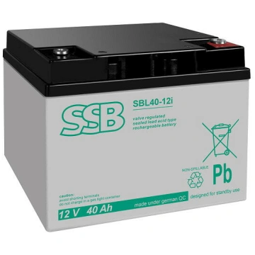 Akumulators (AGM) SSB SBL (40Ah, 12V, F13 M6, VRLA