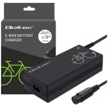 Qoltec Charger for ebike 36V 42V 2A 3P GX16 ( 5901