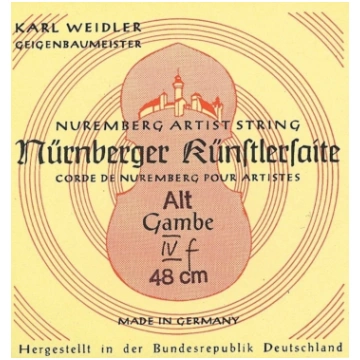 Viola da gambe-strings Kuenstler rope core. Chrome
