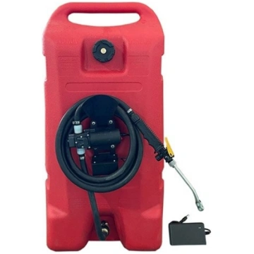 Portable fuel caddy 53L DTK53 with pump 12V batter
