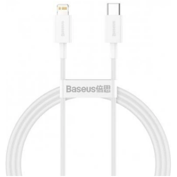 Kabelis Baseus CABLE LIGHTNING TO USB-C 1M/WHITE C