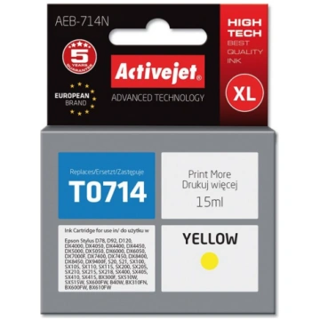 Tintes printera kasetne ActiveJet Supreme T0714, d