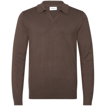 Lindbergh - Ecovero L/S V-Neck Polo - izmērs XL