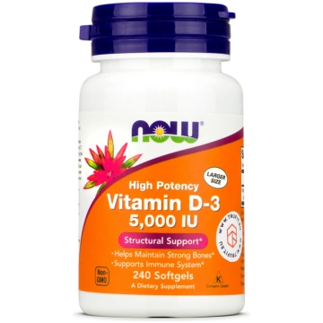 Vitamin D3 5000 IU Now Foods 240 kapsulas