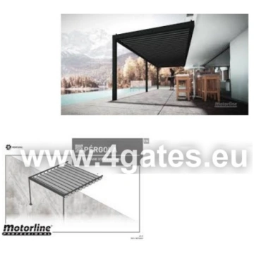 Pergola ar 2 kolonnām - Platums: 3000 mm - Garums: