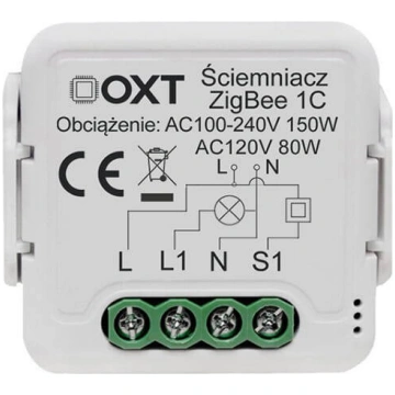 OXT mini 1 kanāla dimmera modulis ZigBee TUYA