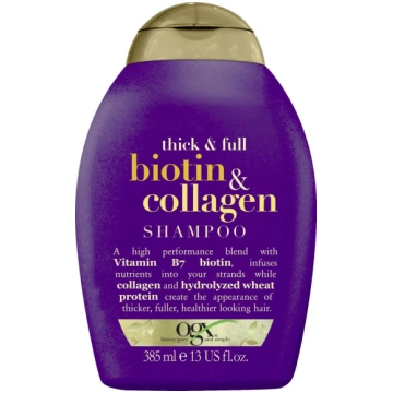 Šampūns Organix Cosmetix Biotin & Collagen — apjom