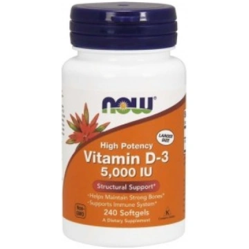 Vitamin D-3 5000 IU Now Foods 240 softgels