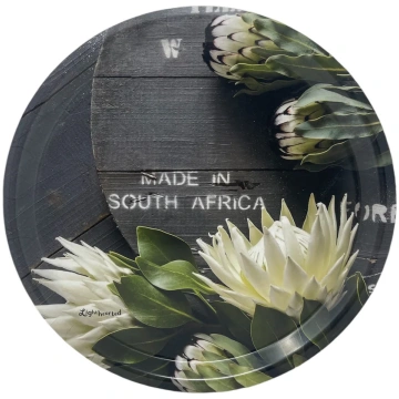 Made In SA Protea Round Melamine Tray Light Hearte