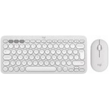 LOGITECH KEYBOARD +MOUSE COMBO PEBBLE 2/ WHITE 920
