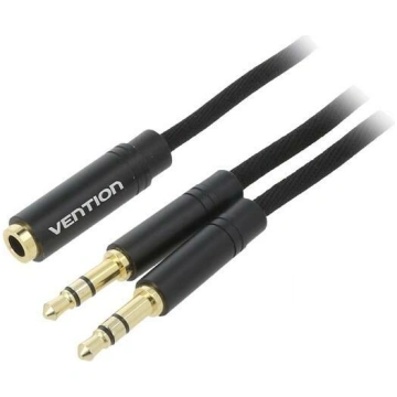 Cable; Jack 3.5mm 3pin plug x2,Jack 3.5mm 4pin soc