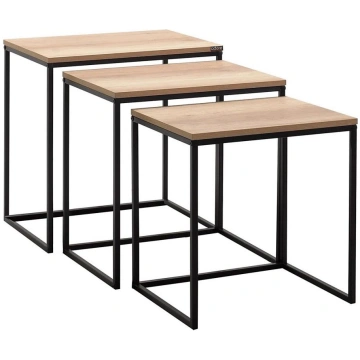 KOMPLEKTS 3x Kafijas galdiņš, brūns Adore Furnitur