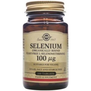 Selenium 100 mcg Yeast Free Solgar 100 tab