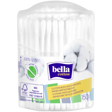 BELLA COTTON vates – papīra kociņi 8-stūru kastītē