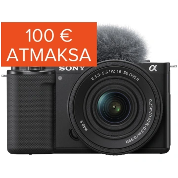 SONY 4K Vlog fotokamera ZV-E10 ar 16-50mm II objek