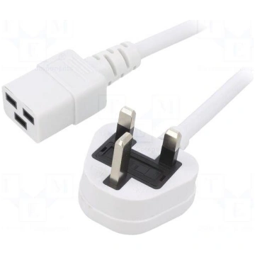 Cable | 3x1.5mm2 | BS 1363 (G) plug,IEC C19 female