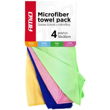 Mikrošķiedras lupatiņas 4gb 30x30cm Amio (01983m)