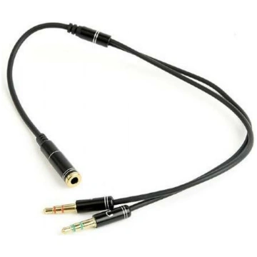 Gembird kabelis CCA-418M 3.5 mm 4-pinu muciņa uz 2