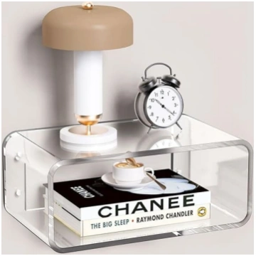 Acrylic Floating Bedside Table Hanging Bedside She