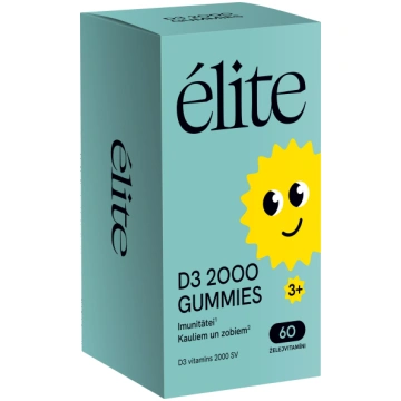 ELITE D3 2000 SV Gummies košļājamās pastilas, 60 g