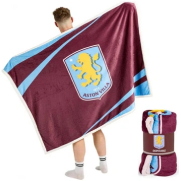 Aston Villa Officially Licensed Sherpa Fleece Blan