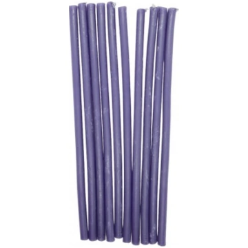 Violetas vaska sveces, 10 gab. - 50 minūtes