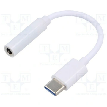 Cable; USB 3.1; Jack 3.5mm socket,USB C plug; 0.12