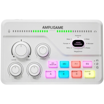 Fifine SC8W RGB gaming mixer (white)