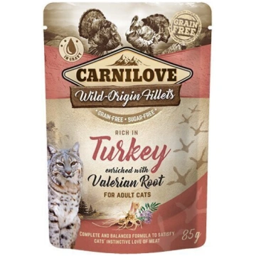 Carnilove Turkey Valeriana 85g Kaķiem