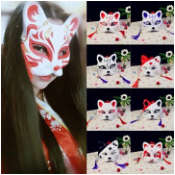 Kitsune lapsas Japāņu teatra maska MASK Theatre Ja
