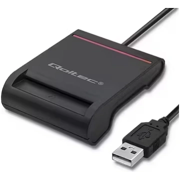 Qoltec Smart chip card scanner USB 2.0 Plug&play (