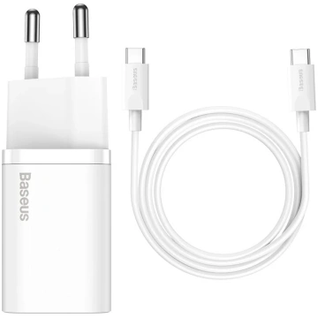 Baseus Super Si USB-C Cable Wall Charger, 25W, 3A,