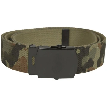 Mil-Tec kokvilnas josta ar melnu sprādzi Flecktarn