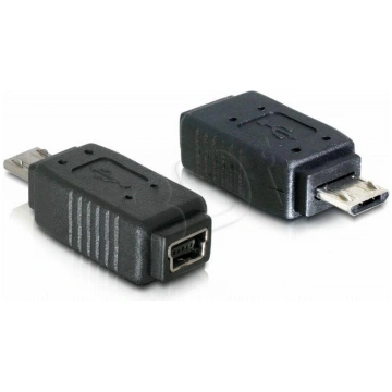 Delock adapter USB mini f- USB micro m +nikiel ( 6
