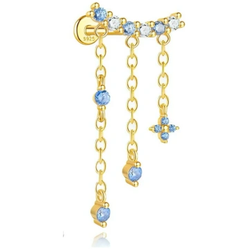 BLUE CASCADE ✧ Piercing SILVER 925/Gold BELLAETERE