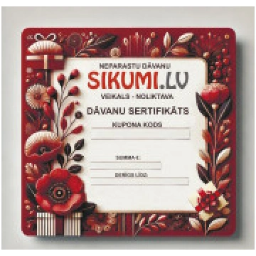 Dāvanu sertifikāts no Sikumi.lv dāvanu veikala-nol