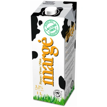 Piens MARGE bez laktozes, 3.2%, UHT, 1L
