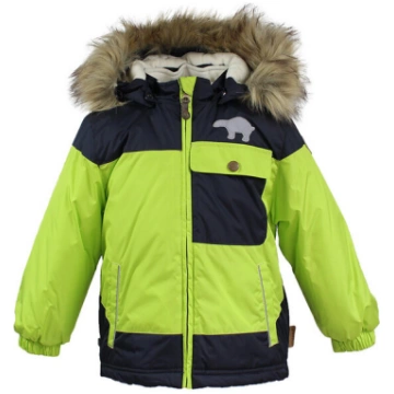 Huppa Zēnu ziemas vējjaka CONNOR, nine iron/ lime