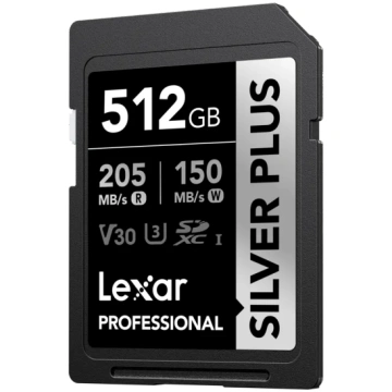 "Lexar SDXC Professional SILVER Plus UHS-I/U3/A2/4