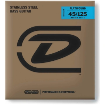 DBFS45125M STEEL MEDIUM SCALE FLATWOUND BASS STRIN